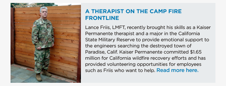 A Therapist on the Camp Fire Frontline