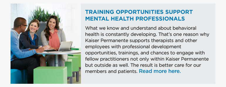 Training Opportunities Support Mental Health Professionals