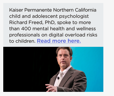Digital overload risks to children.