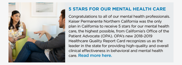 5 Stars for Our Mental Health Care