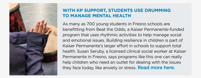 With KP Support, Students Use Drumming to Manage Mental Health