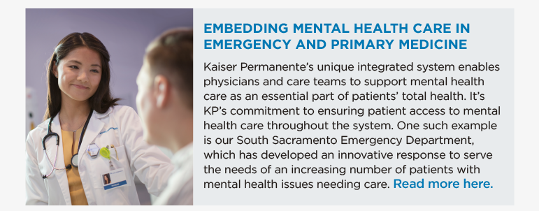Embedding Mental Health Care in Emergency and Primary Medicine