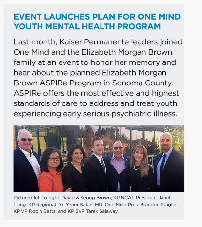Event Launches Plan for One Mind Youth Mental Health Program
