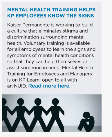 Mental health training helps KP employees know the signs