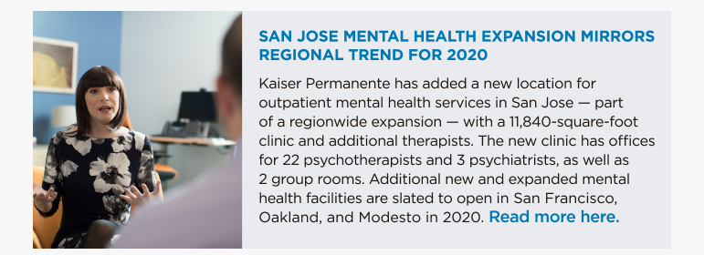 San Jose Mental Health Expansion Mirrors Regional Trend for 2020