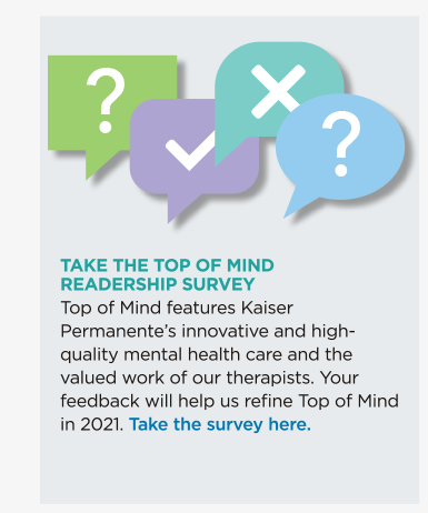 Take the Top of Mind Readership Survey