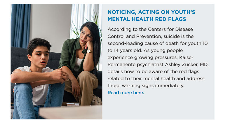Noticing, acting on youth's menatl health red flags
