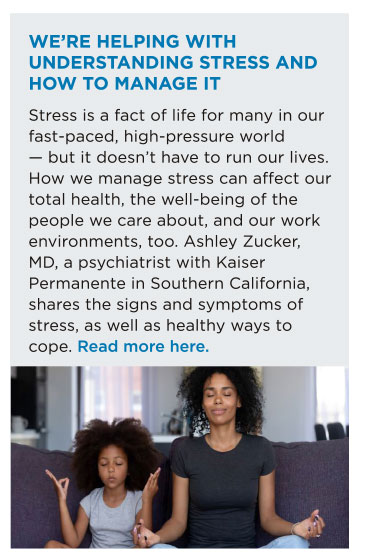 WE’RE HELPING WITH UNDERSTANDING STRESS AND HOW TO MANAGE IT