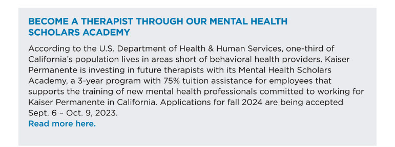 BECOME A THERAPIST THROUGH OUR MENTAL HEALTH SCHOLARS ACADEMY
