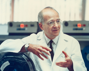 Dr. Morris F. Collen in the Kaiser Permanente automated multiphasic lab, 1968.