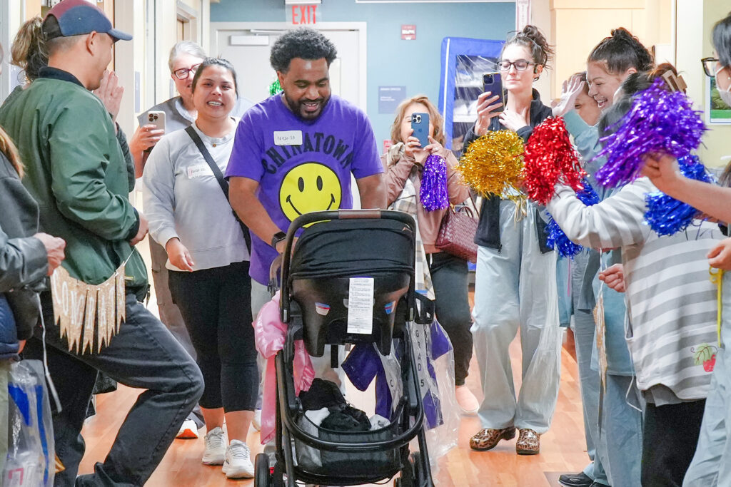 patients leaving a hospital