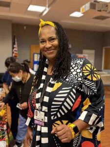 Rochelle Ford is volunteering at the Kaiser Permanente’s 2025 Black History Month event in Richmond